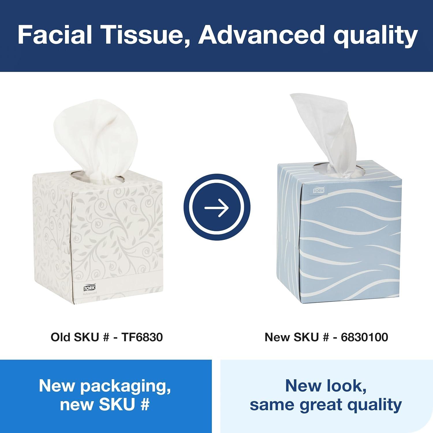 imageTork Soft Facial Tissue Cube Box White Advanced 2Ply 36 x 86 Sheets 6830100