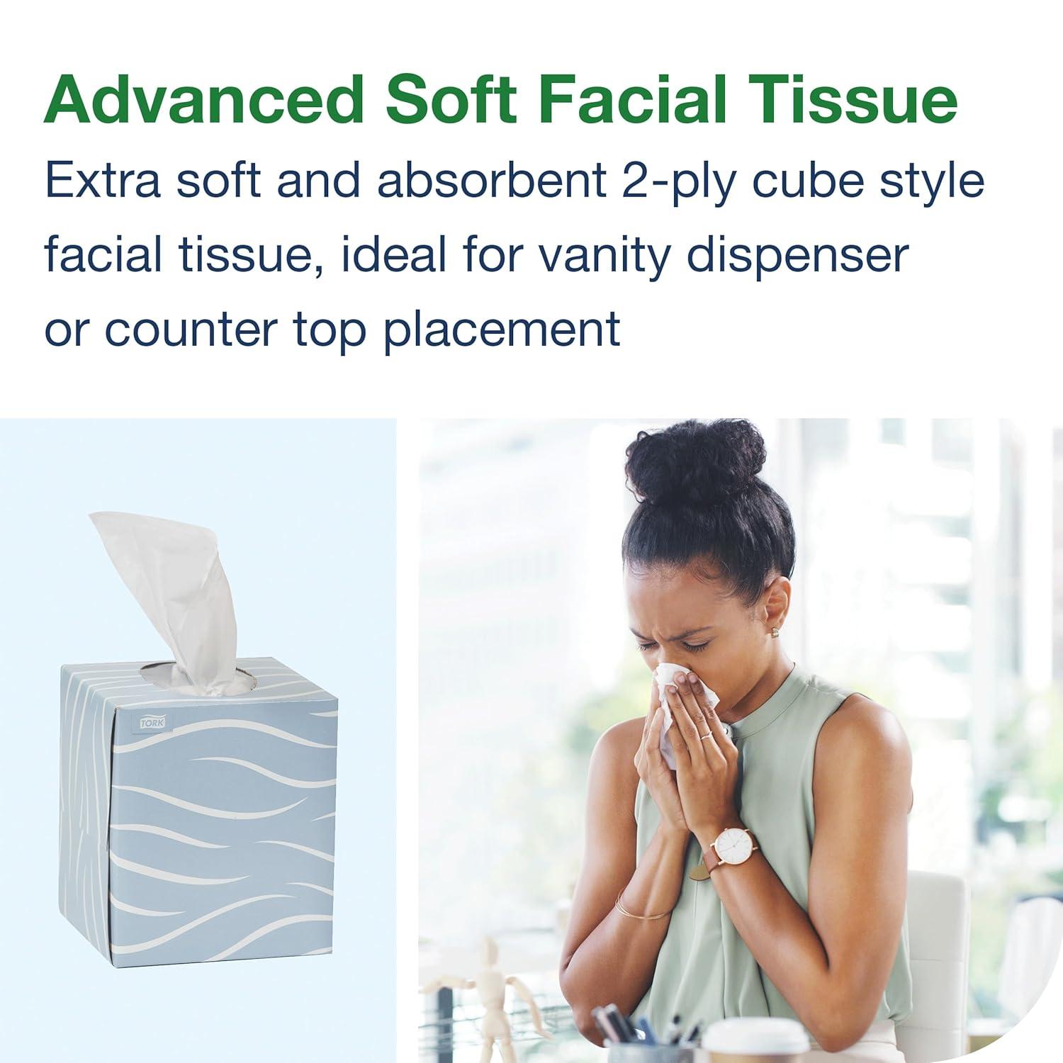 imageTork Soft Facial Tissue Cube Box White Advanced 2Ply 36 x 86 Sheets 6830100