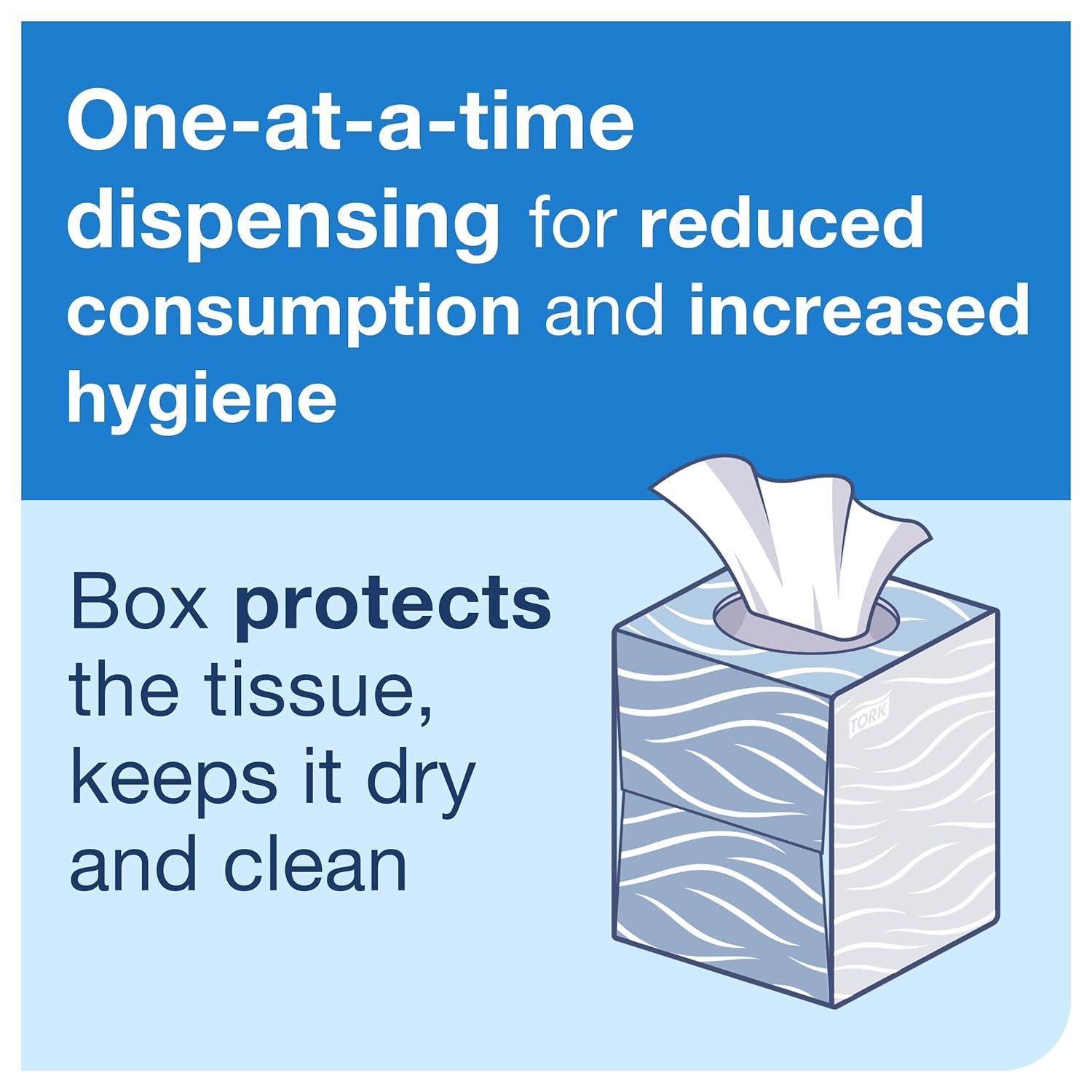 imageTork Soft Facial Tissue Cube Box White Advanced 2Ply 36 x 86 Sheets 6830100