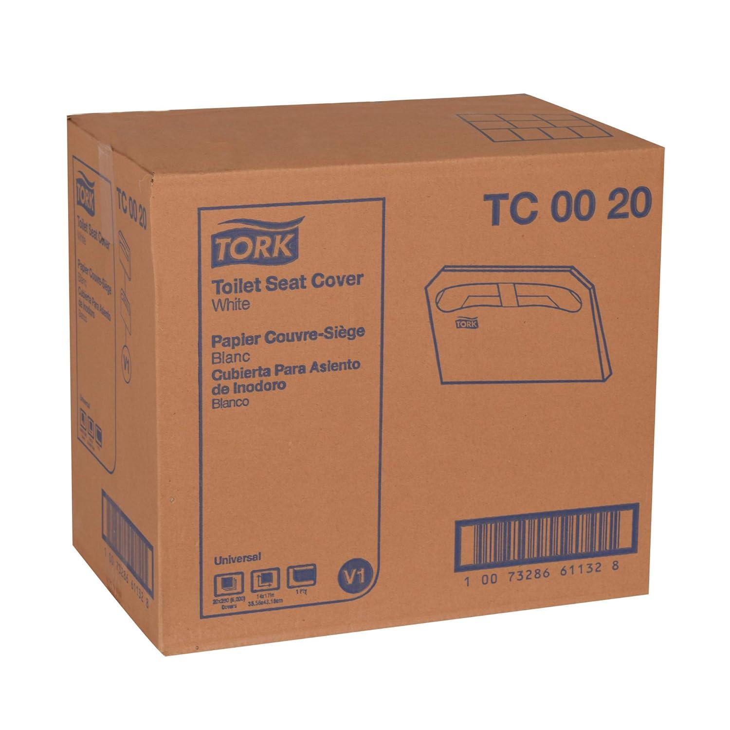 imageTork Toilet Seat Cover White V1 Universal 12 Fold 20 x 250 Covers TC0020