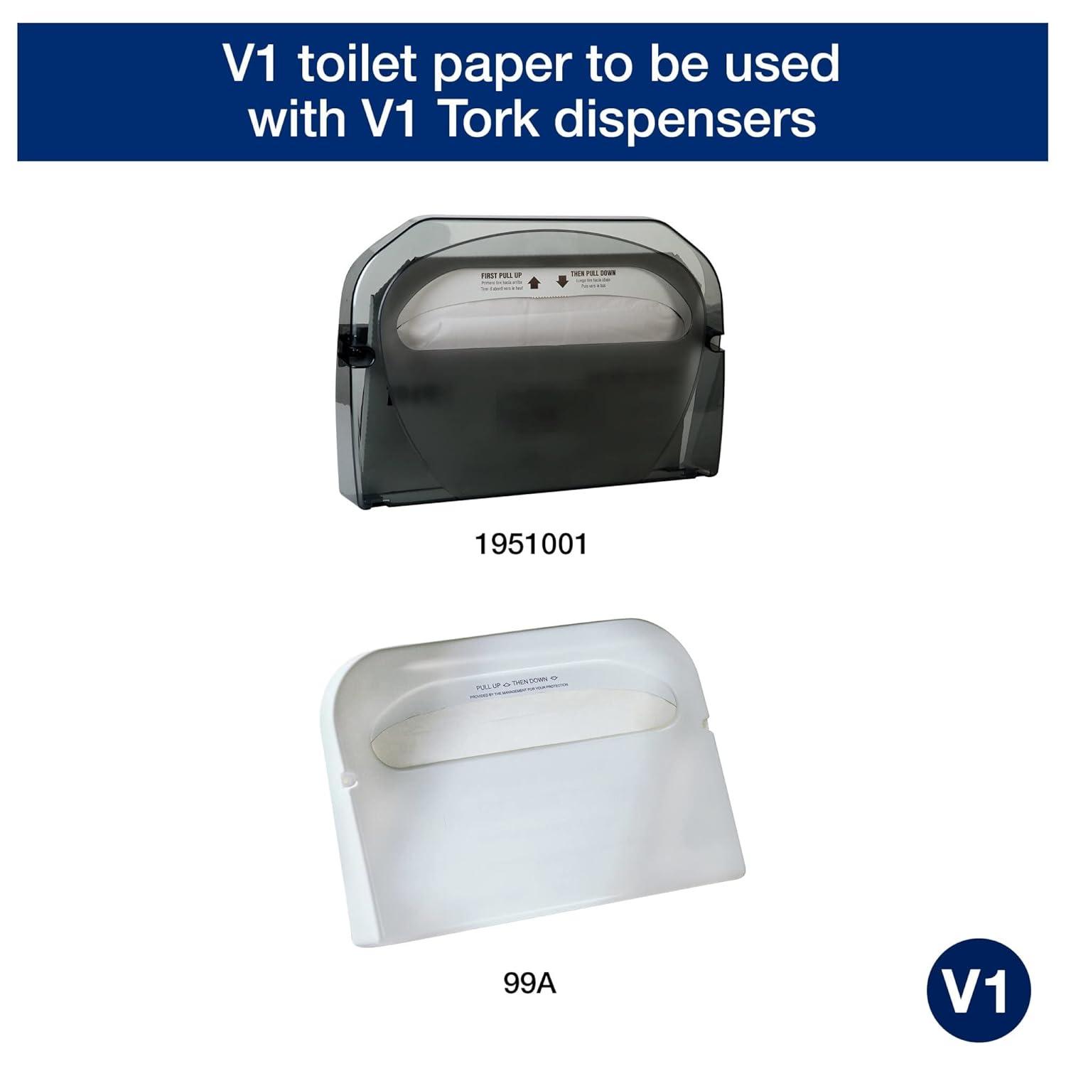 imageTork Toilet Seat Cover White V1 Universal 12 Fold 20 x 250 Covers TC0020