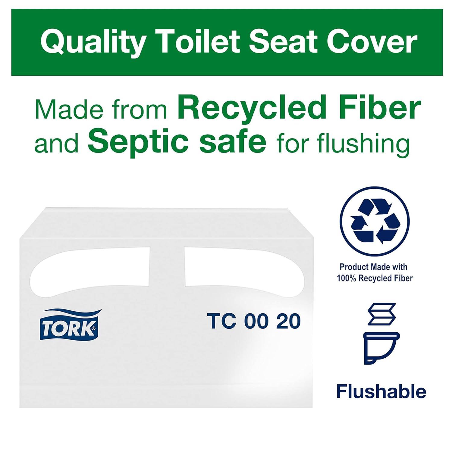 imageTork Toilet Seat Cover White V1 Universal 12 Fold 20 x 250 Covers TC0020