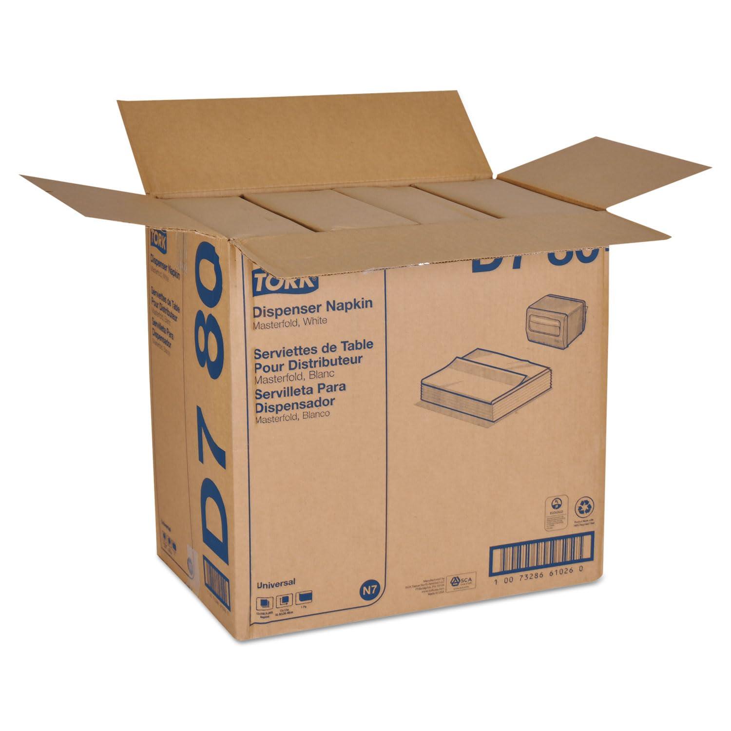 imageTork Universal Masterfold Dispenser Napkin D780 White 12 rolls 500 napkins