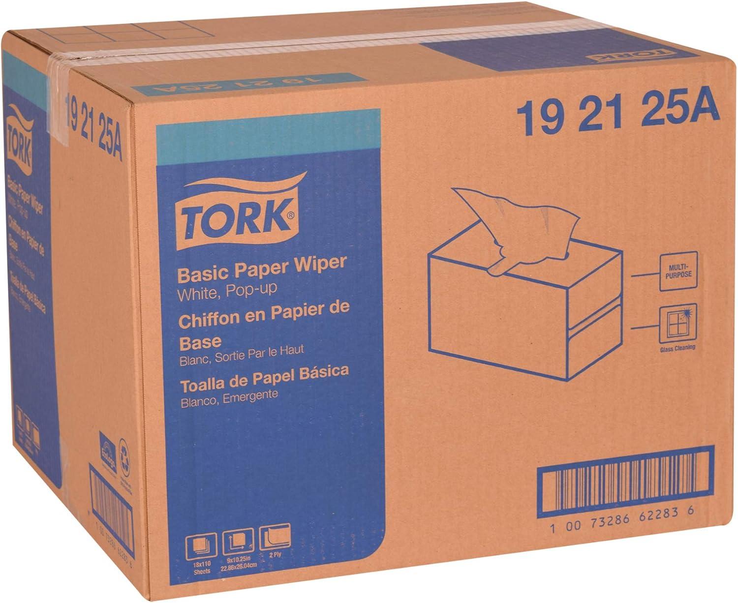 imageTork Value Paper Towels White Popup Box 110 Paper Towels per Pack 18 PacksSelfDispensing Paper Wipers