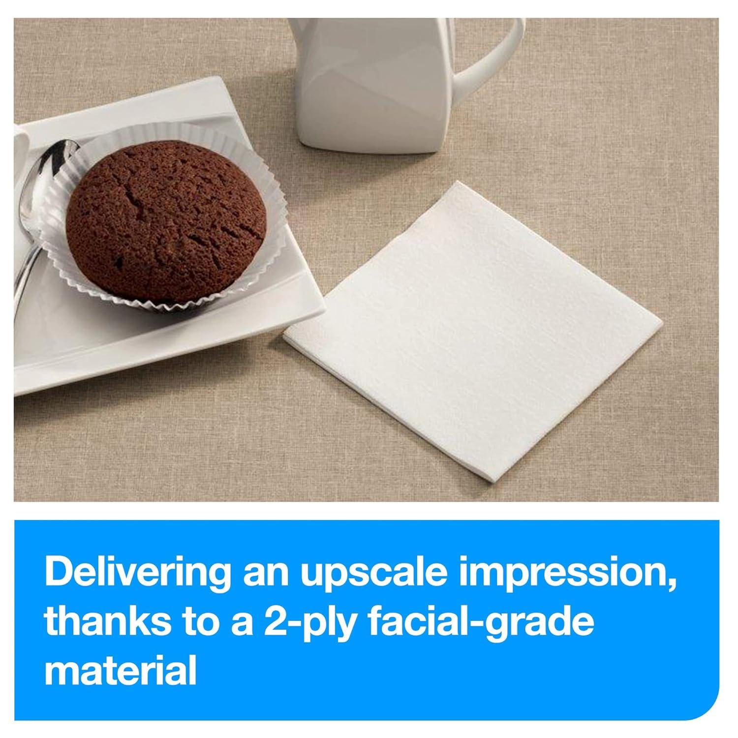 imageTork White Soft Beverage Napkin 14 Fold 2ply 93quot x 93quot 40 x 150 napkins B1242