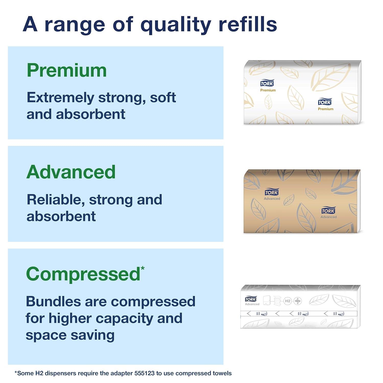 imageTork Xpress Multifold Hand Towel Dispenser Black H2 OneataTime Dispensing Elevation Range 553028Black