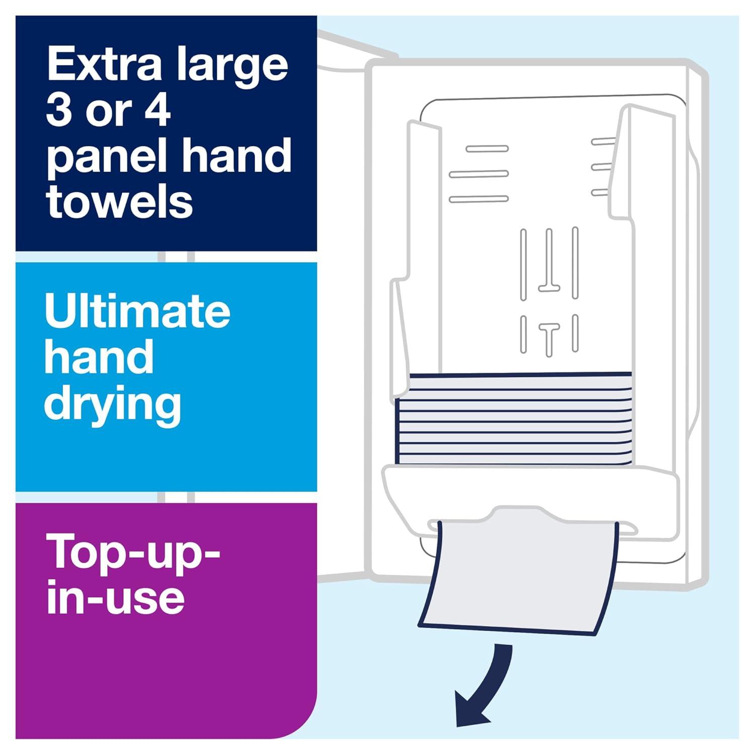 imageTork Xpress Multifold Hand Towel Dispenser White H2 Slim OneataTime dispensing Elevation Design 552020
