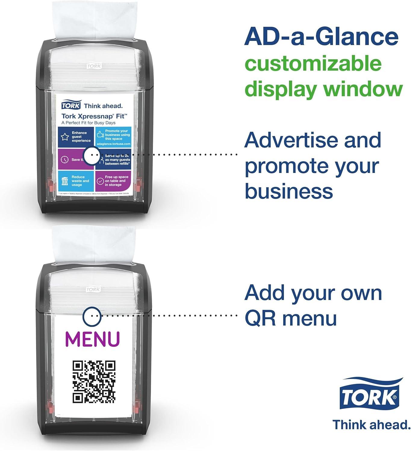 imageTork Xpressnap Fit Counter Top Napkin Dispenser Starter Pack  800743  N14 Dispenser for Restaurants Include 2 x 120 2Ply Natural Napkin Refill PacksDispenser  1 pack