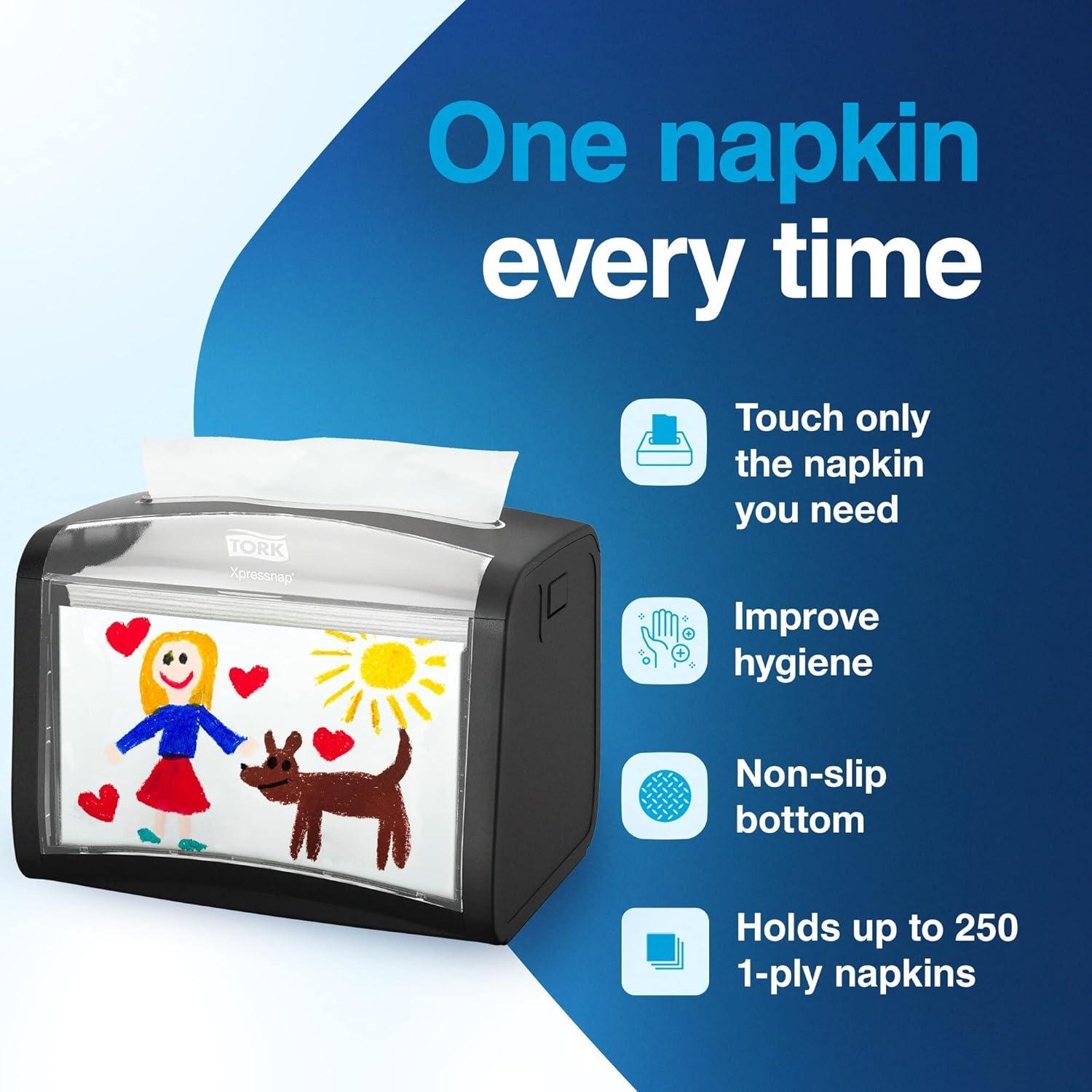 imageTork Xpressnap Napkin Dispenser Black N4 Compatible Signature Range 4Pack 623210061 x 79 x 59  6232000 Pack of 4