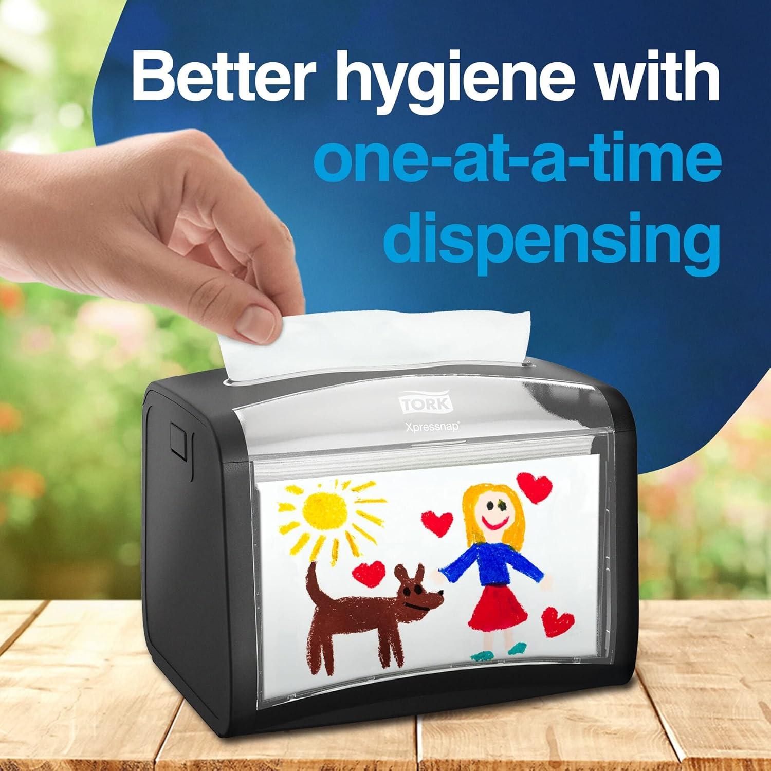 imageTork Xpressnap Napkin Dispenser Black N4 Compatible Signature Range 4Pack 623210061 x 79 x 59  6232000 Pack of 4