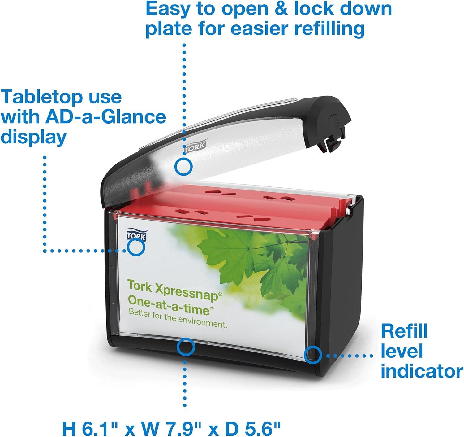 imageTork Xpressnap Napkin Dispenser Black N4 Compatible Signature Range 4Pack 6232100Pack of 4