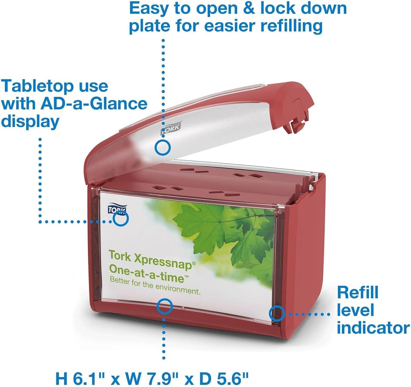 imageTork Xpressnap Napkin Dispenser Black N4 Compatible Signature Range 4Pack 6232100Red  Pack of 1