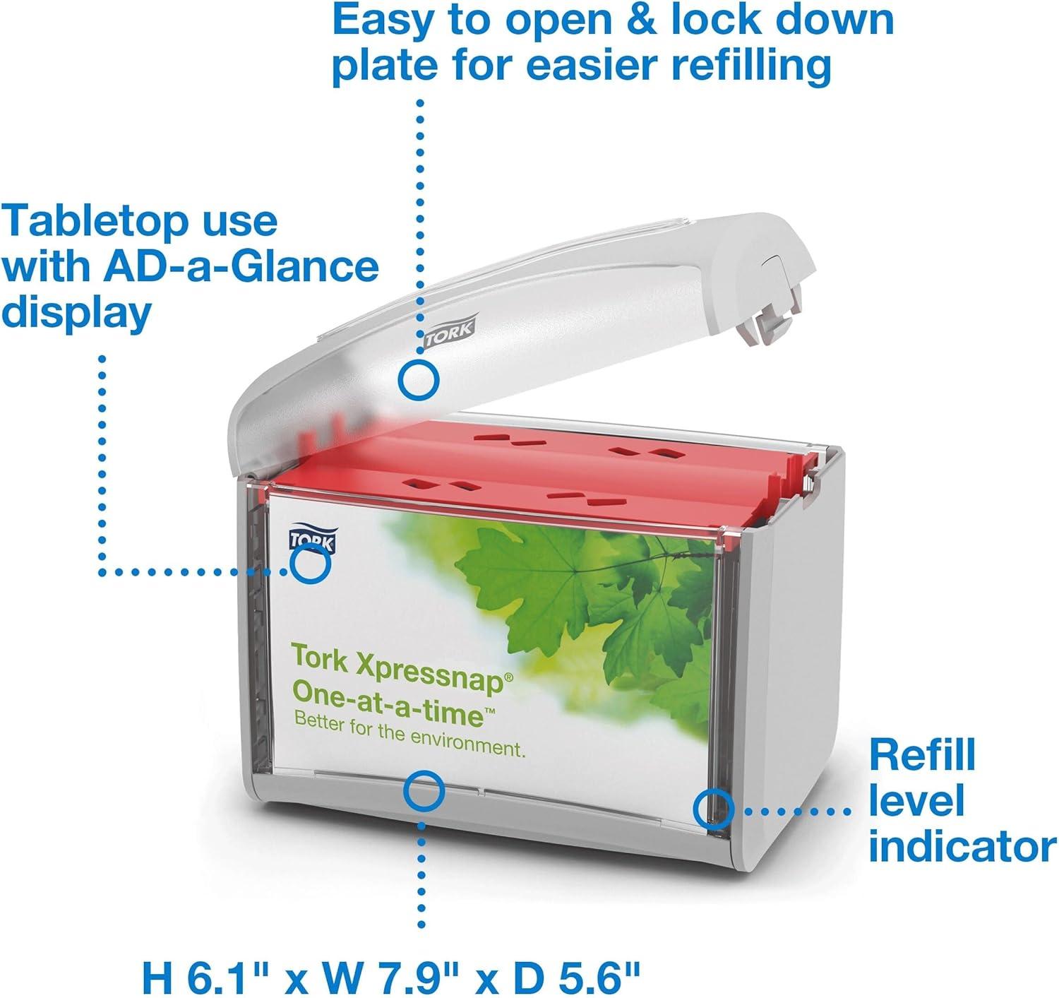 imageTork Xpressnap Napkin Dispenser Black N4 Compatible Signature Range 4Pack 6232100W 79 H 67 D 56