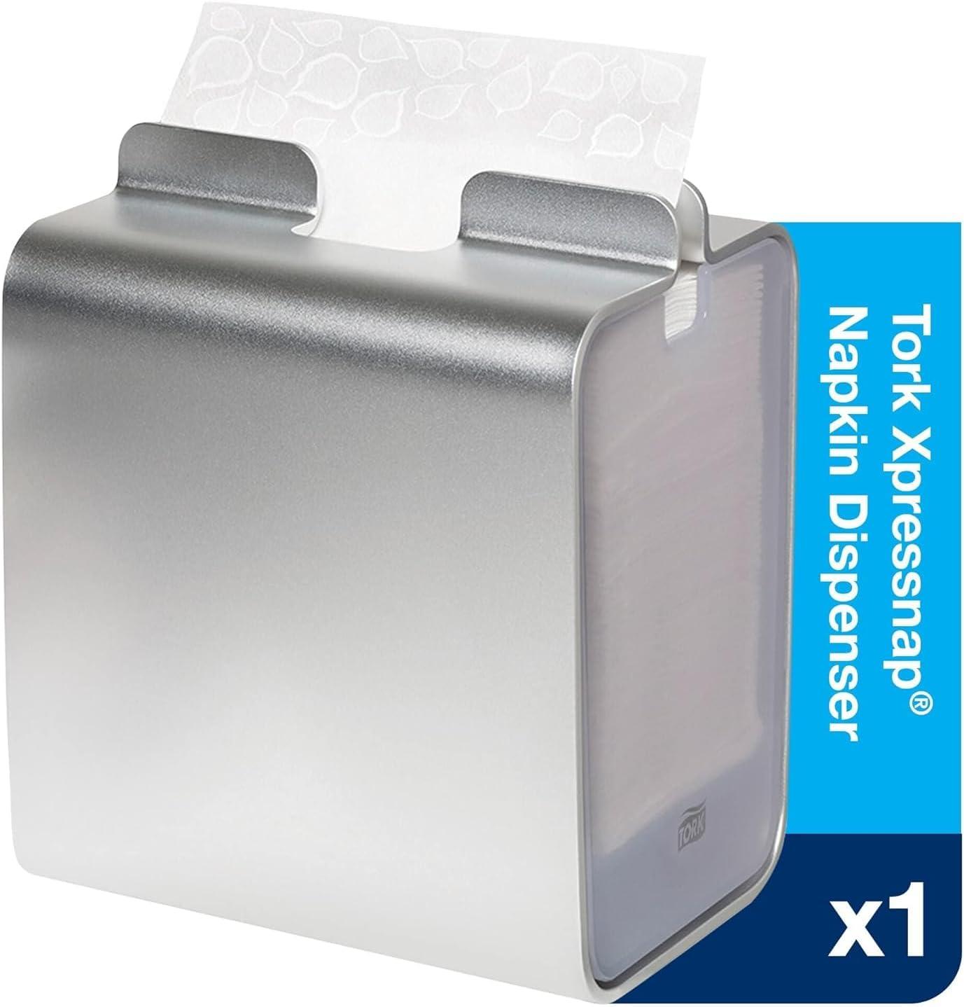 imageTork Xpressnap Natural Dispenser Napkin N4 12 x 500 Sheets  Napkin Dispenser Xpressnap AluminiumBundle 1  Dispenser  Refill