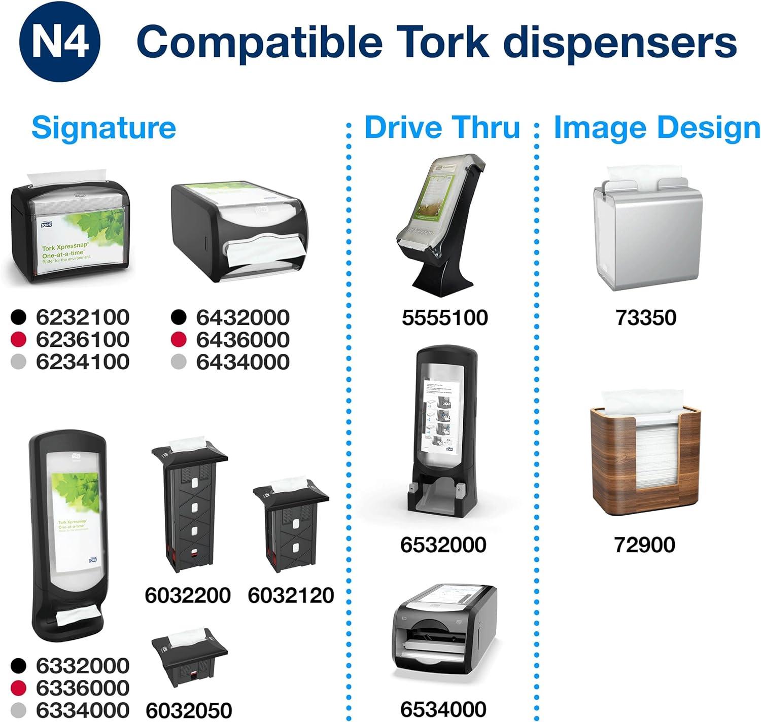 imageTork Xpressnap Natural Dispenser Napkin N4 2ply 12 Fold OneataTime Dispensing 12 x 500 85quot x 65quot 109906Natural  109906