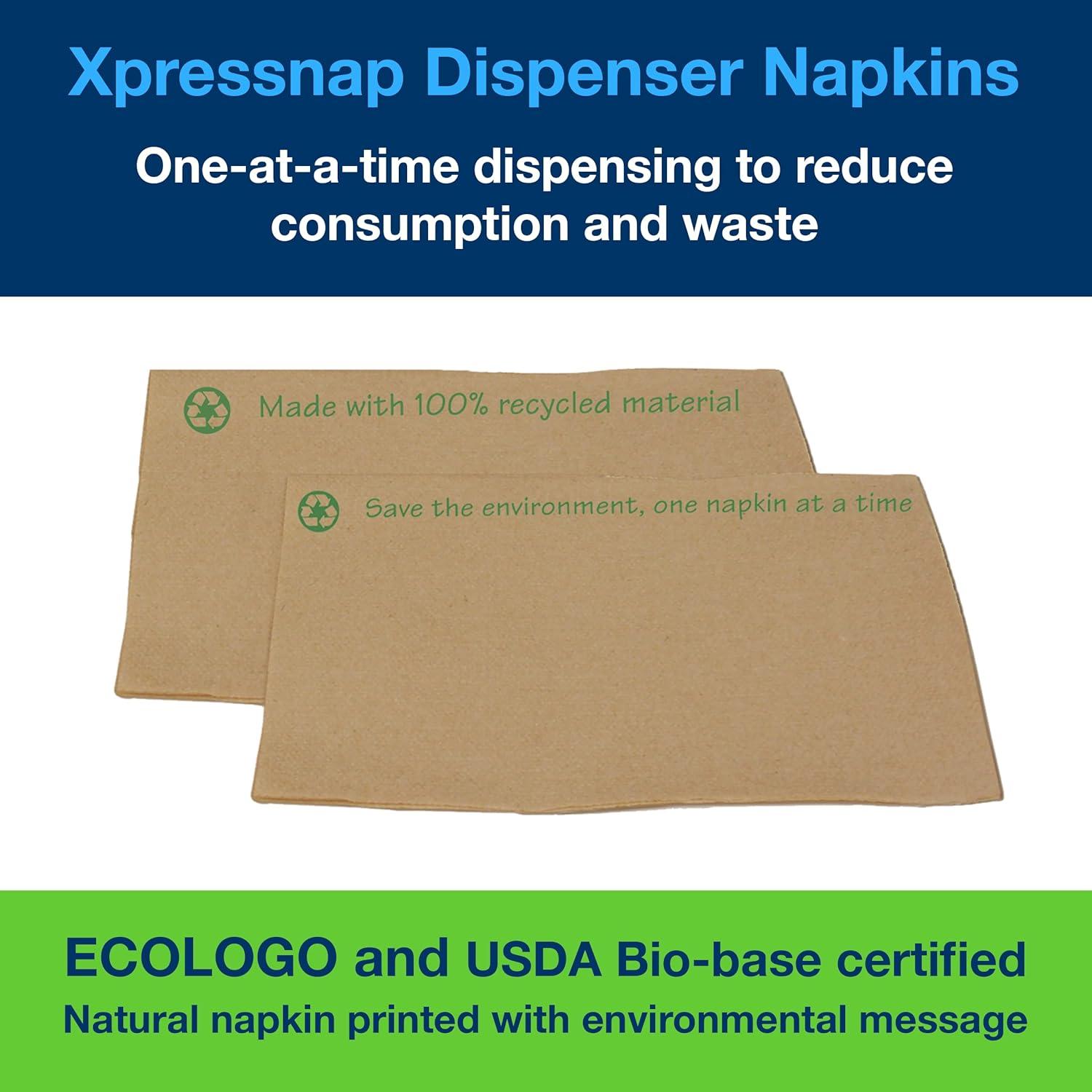 imageTork Xpressnap Natural Dispenser Napkin N4 2ply 12 Fold OneataTime Dispensing 12 x 500 85quot x 65quot 109906Natural  908EX