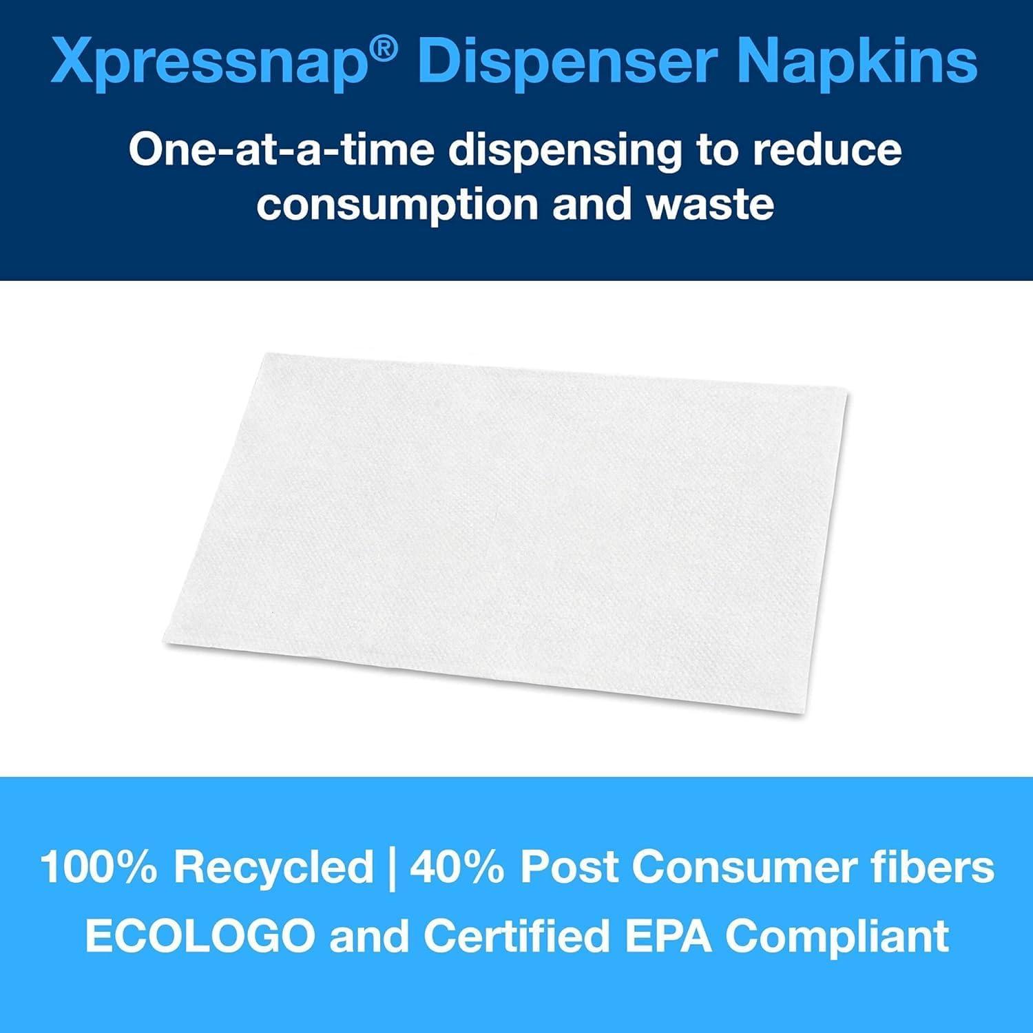 imageTork Xpressnap Natural Dispenser Napkin N4 2ply 12 Fold OneataTime Dispensing 12 x 500 85quot x 65quot 109906Refill