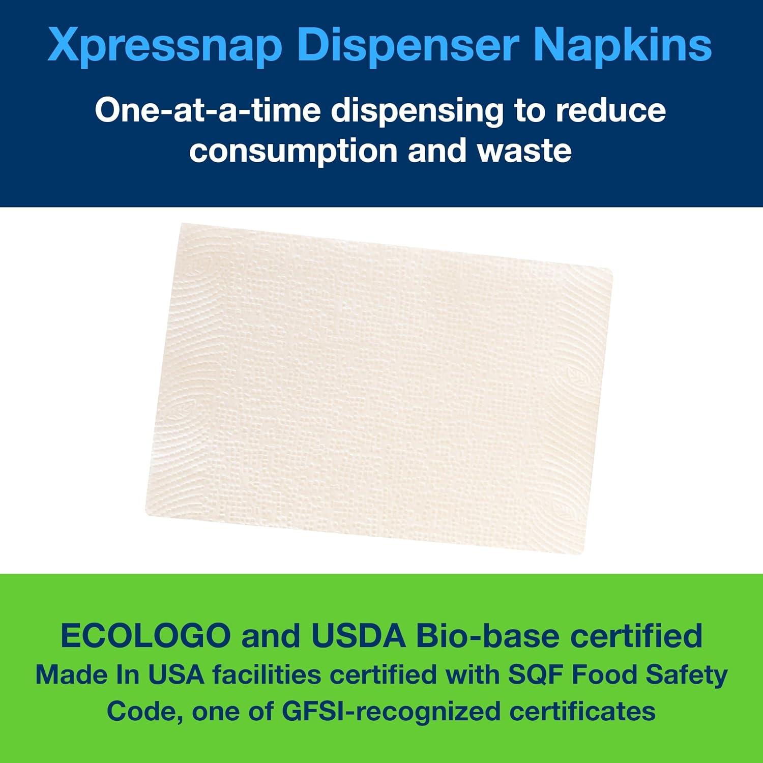 imageTork Xpressnap Natural Dispenser Napkin N4 2ply 12 Fold OneataTime Dispensing 12 x 500 85quot x 65quot 109906White  100990