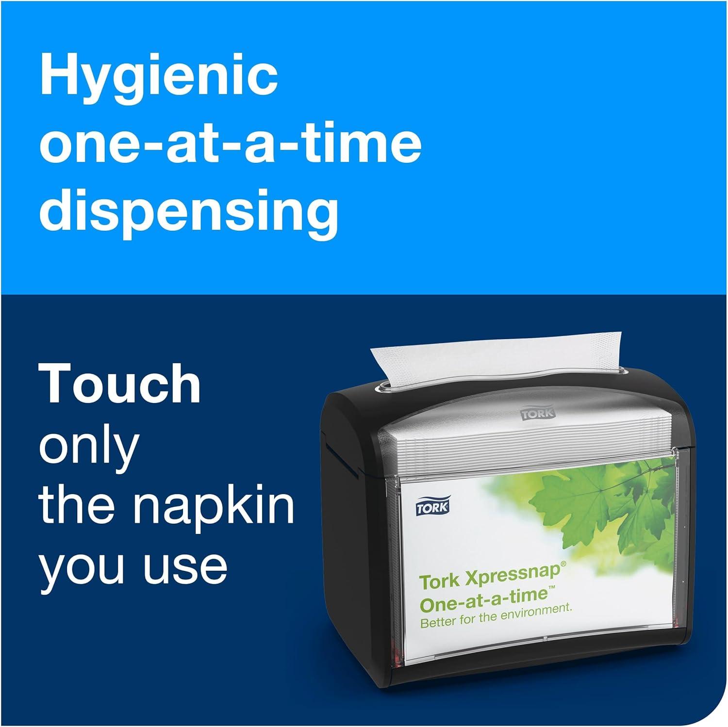 imageTork Xpressnap Natural Dispenser Napkin N4 2ply 12 Fold OneataTime Dispensing 12 x 500 85quot x 65quot 109906White  100990
