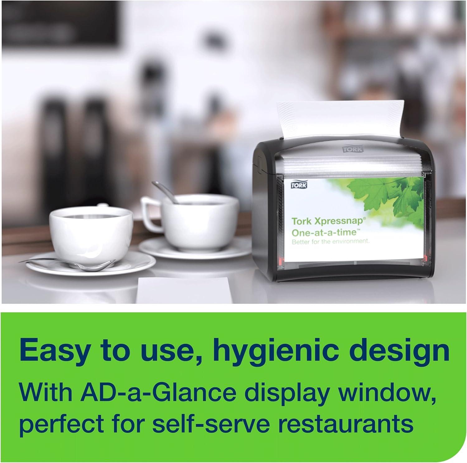 imageTork Xpressnap Natural Dispenser Napkin N4 2ply 12 Fold OneataTime Dispensing 12 x 500 85quot x 65quot 109906White  109000