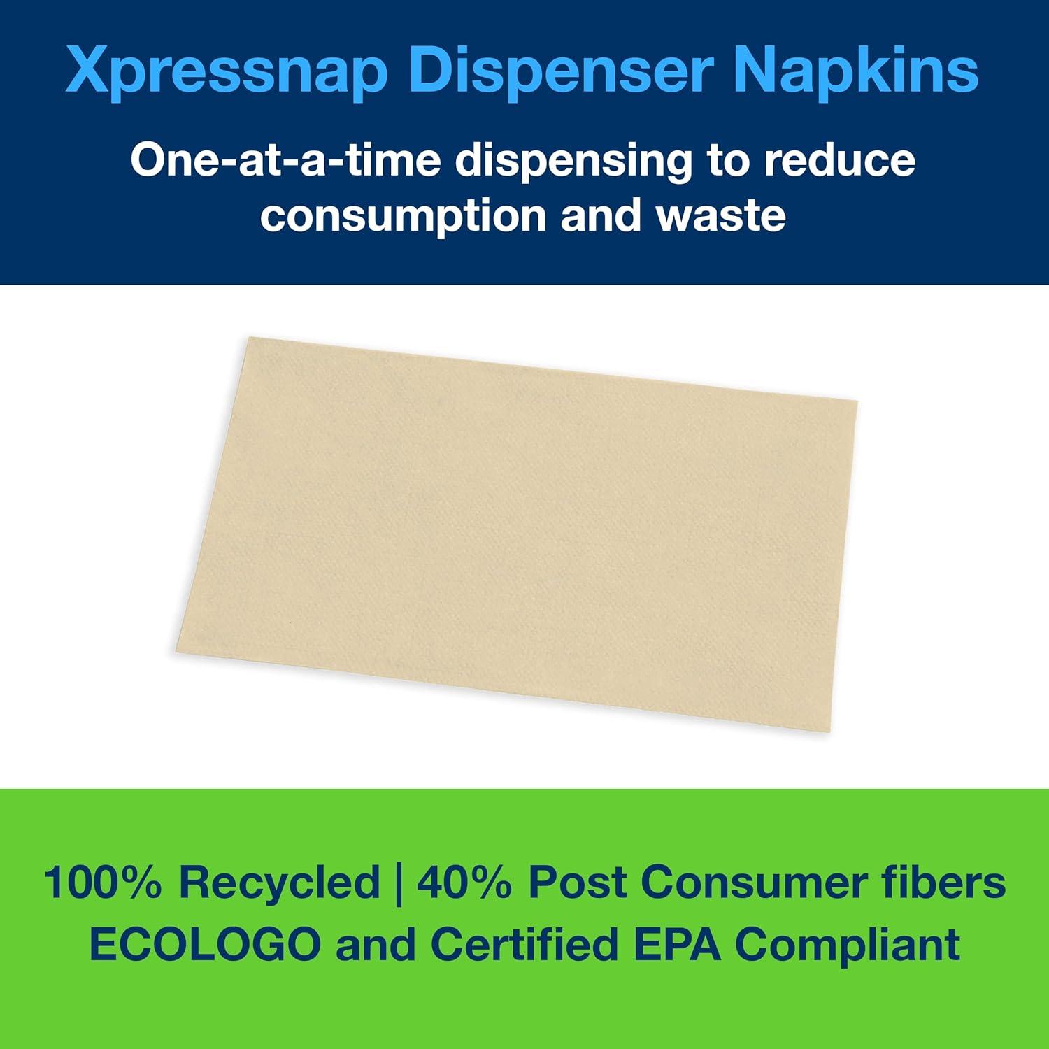 imageTork Xpressnap Natural Dispenser Napkin N4 Universal Interfold 1ply 13quot x 85quot 12 x 500 napkins DX906ERefill