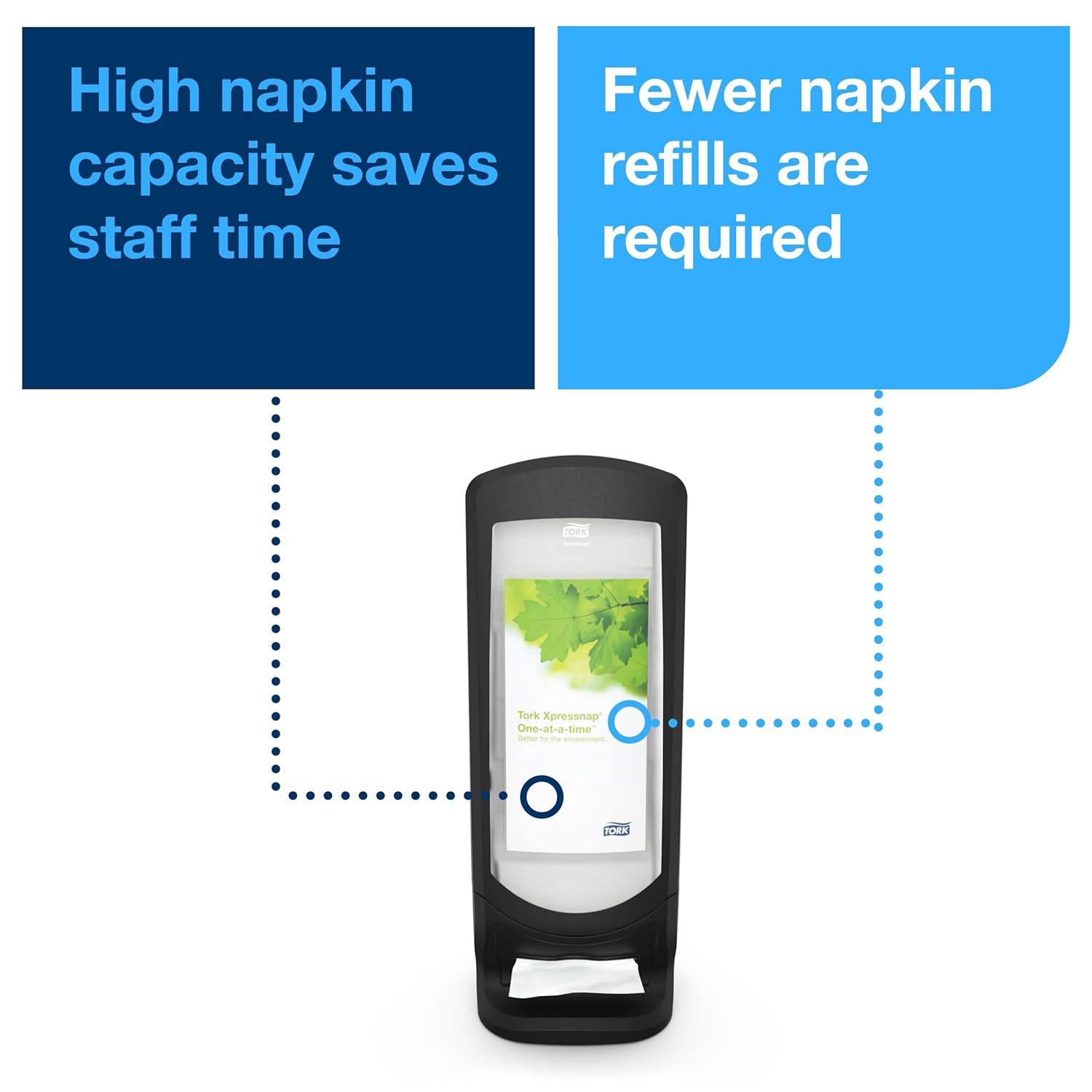 imageTork Xpressnap Stand Napkin Dispenser Black N4 Upright Design Signature Range 245quot x 925quot x 925quot 6332000