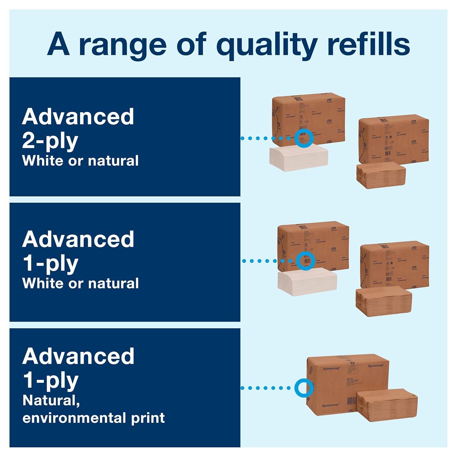 imageTork Xpressnap Stand Napkin Dispenser Black N4 Upright Design Signature Range 245quot x 925quot x 925quot 6332000