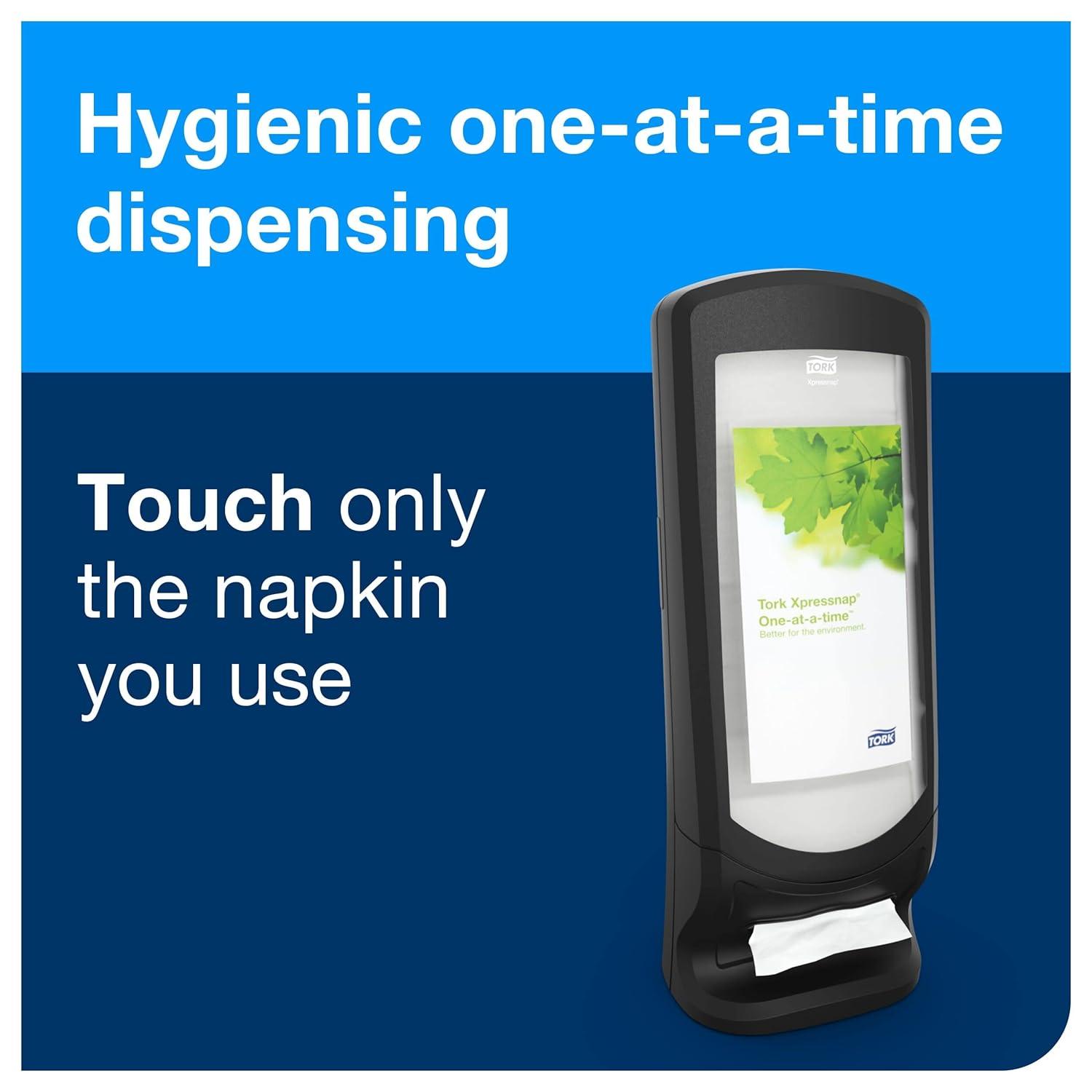 imageTork Xpressnap Stand Napkin Dispenser Black N4 Upright Design Signature Range 245quot x 925quot x 925quot 6332000