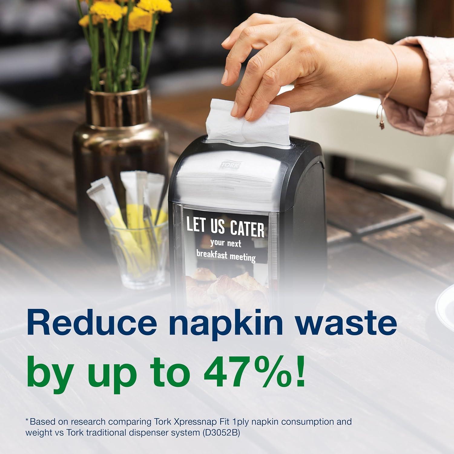 imageTork Xpressnap Stand Napkin Dispenser Black N4 Upright Design Signature Range 245quot x 925quot x 925quot 6332000