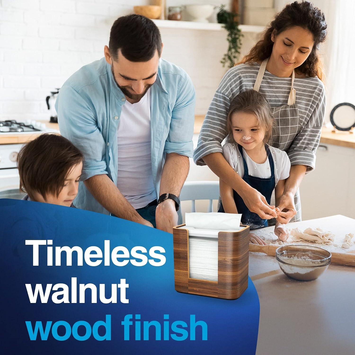 imageTork Xpressnap Tabletop Napkin Dispenser Walnut N4 Compact Image Range 76quot x 8quot x 55quot 72900Dispenser