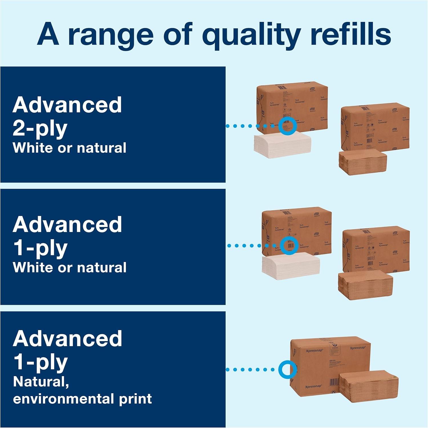 imageTork Xpressnap Tabletop Napkin Starter Pack Black N4 Dispenser ampamp 500x Napkins 80062301  Tork White Dispenser Napkin N4 2ply 12 Fold OneataTime Dispensing 12 x 500 85quot x 65quot 100990Contemporary