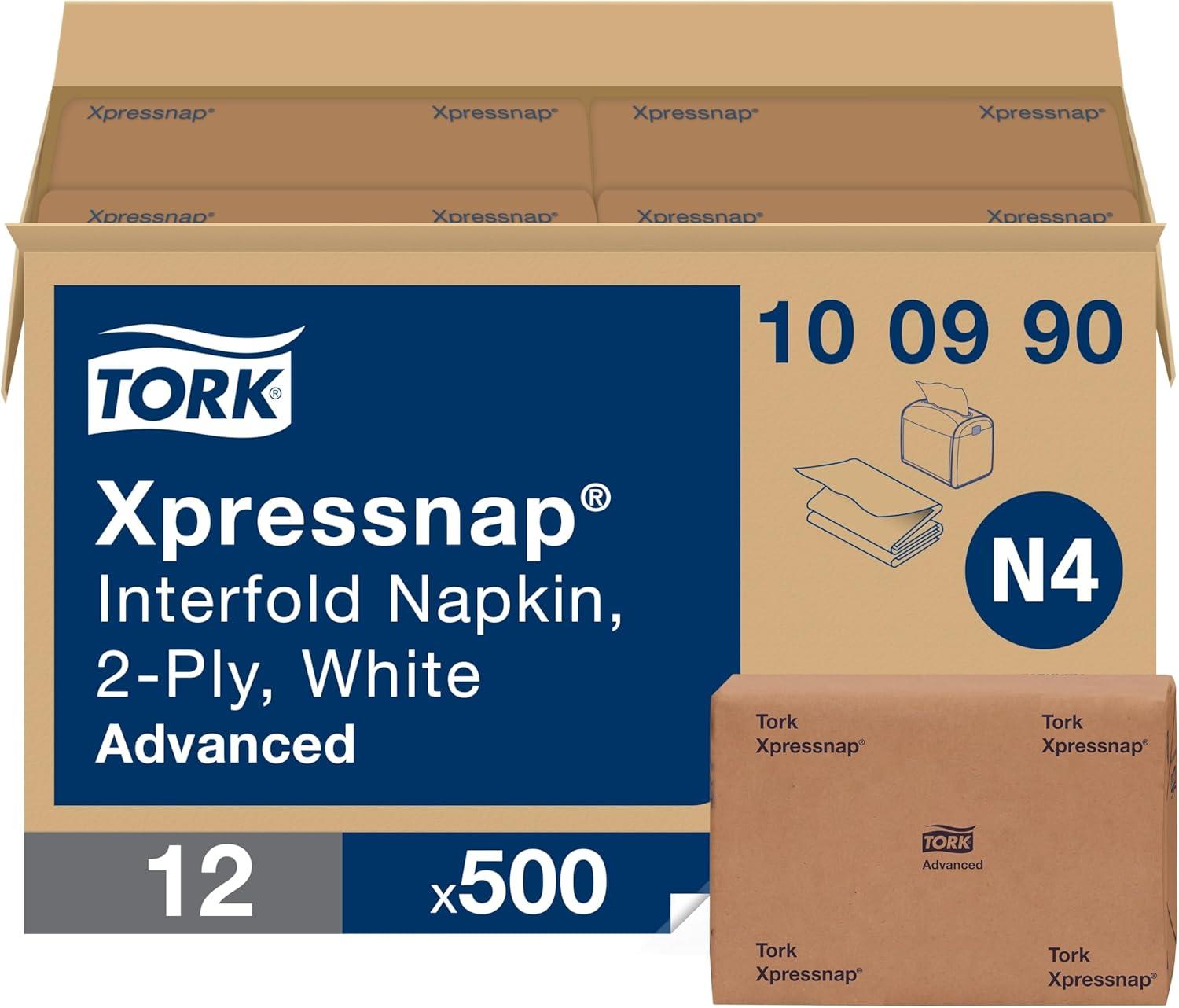 imageTork Xpressnap Tabletop Napkin Starter Pack Black N4 Dispenser ampamp 500x Napkins 80062301  Tork White Dispenser Napkin N4 2ply 12 Fold OneataTime Dispensing 12 x 500 85quot x 65quot 100990Contemporary