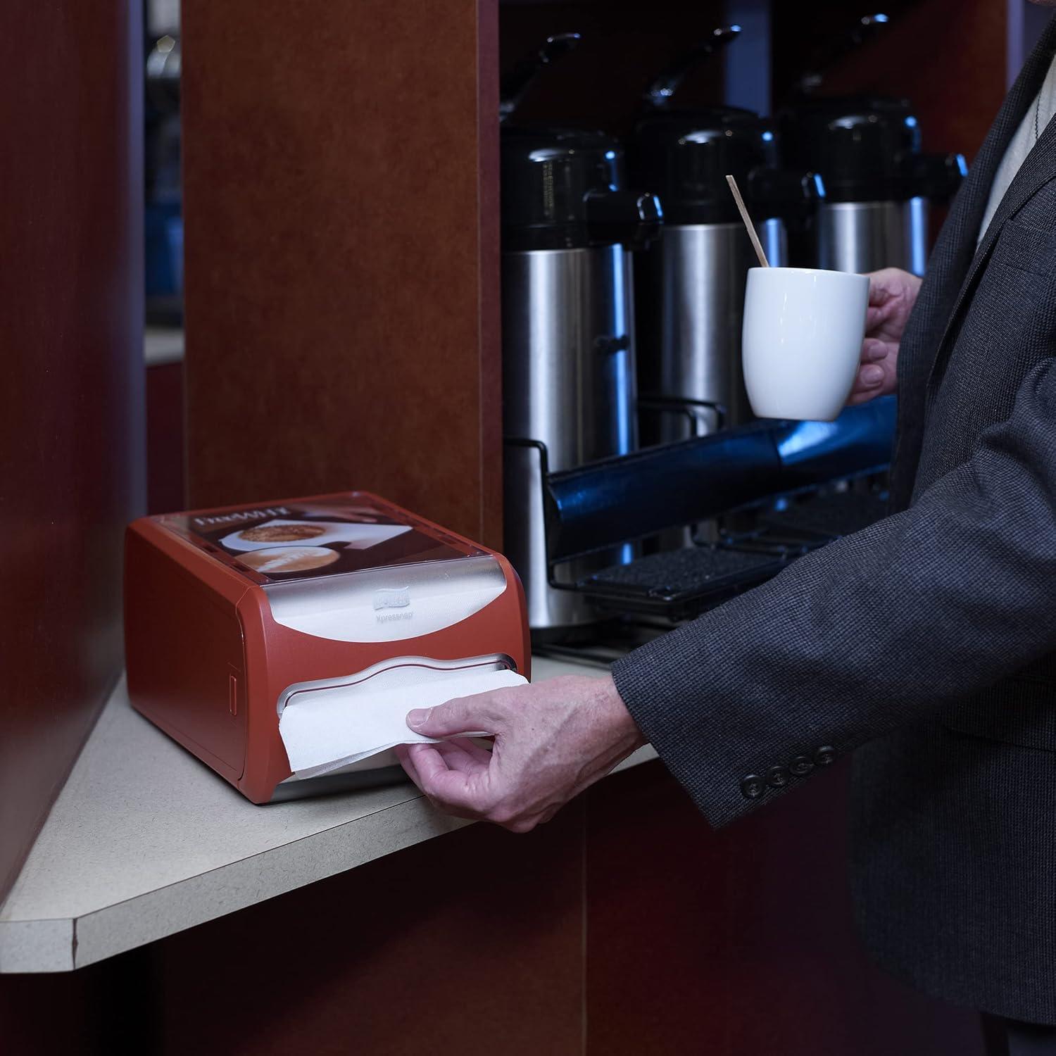 imageTork Xpressnap White Dispenser Napkin N4 Recycled 2ply 85quot x 65quot 12 x 400 napkins DX990