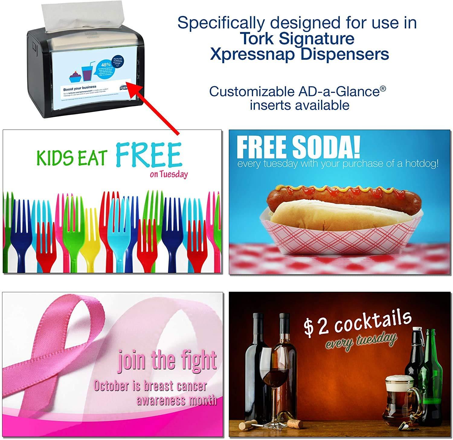 imageTork Xpressnap White Dispenser Napkin N4 Recycled 2ply 85quot x 65quot 12 x 400 napkins DX990