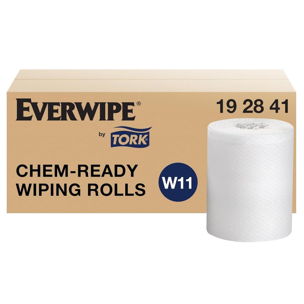 imageEverwipe by Tork ChemReady Wiping Rolls White Make Your Own Wet Wipes 6 x 90 wipes 192841 016901 Count Pack of 6