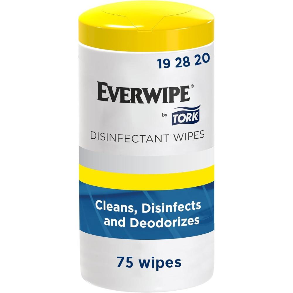 imageEverwipe by Tork Wipe Canisters Cleans and Deodorizes 1 x 75 wipes 192820 1010751 Count Pack of 1