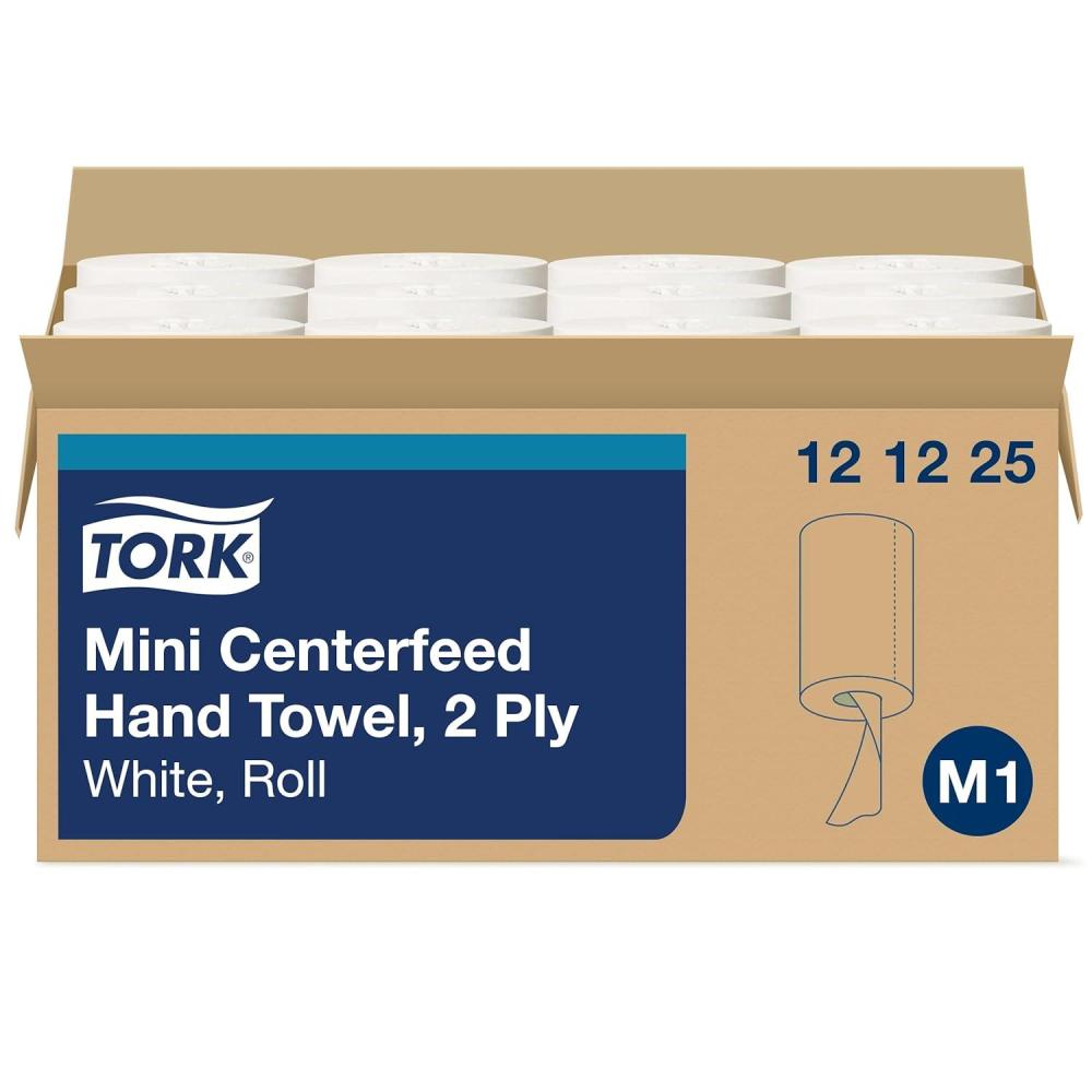 imageTork Basic Mini Centerfeed Paper Towel White M1 High Absorbency 12 x 266 Sheets 121225