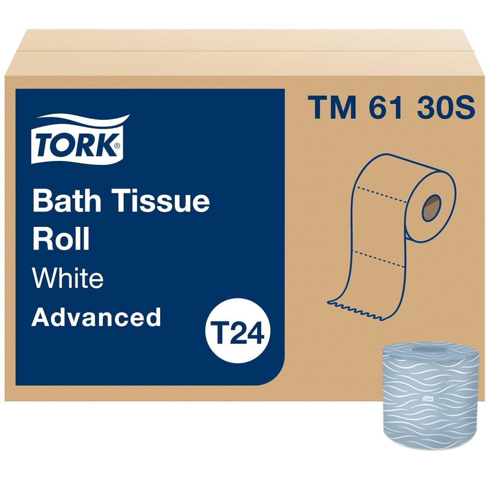 imageTork Bath Tissue Roll Advanced 2ply For everyday use at home Biodegradable 4x375quot 500 sheetsroll 48 rollscase