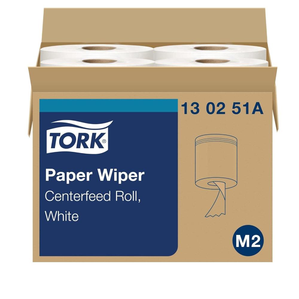 imageTork Centerfeed Paper Wiper White M2 100 Recycled 4 x 325 Sheets 130251ATork M2  Centerfeed Hand Towel