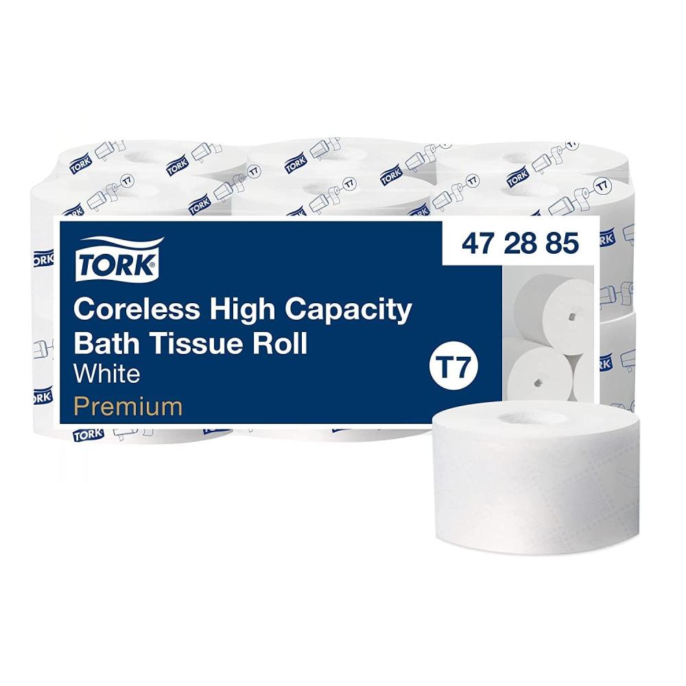 imageTork Coreless HighCapacity Toilet Paper Roll White T7 Premium 2ply 36 x 750 sheets 4728849000 Count Pack of 1