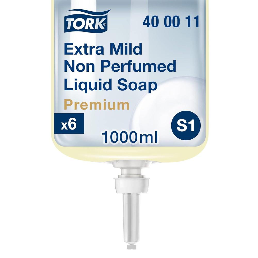 imageTork Extra Mild Liquid Soap S1 No fragrance added 6 x 1L 400011