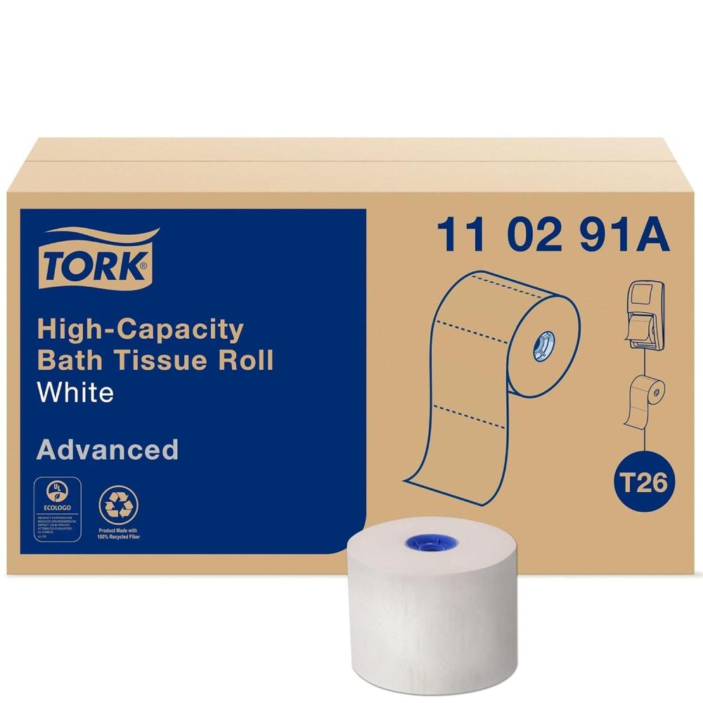 imageTork HighCapacity Toilet Paper Roll White T26 Advanced 1Ply 36 x 2000 sheets 110291A36 pack