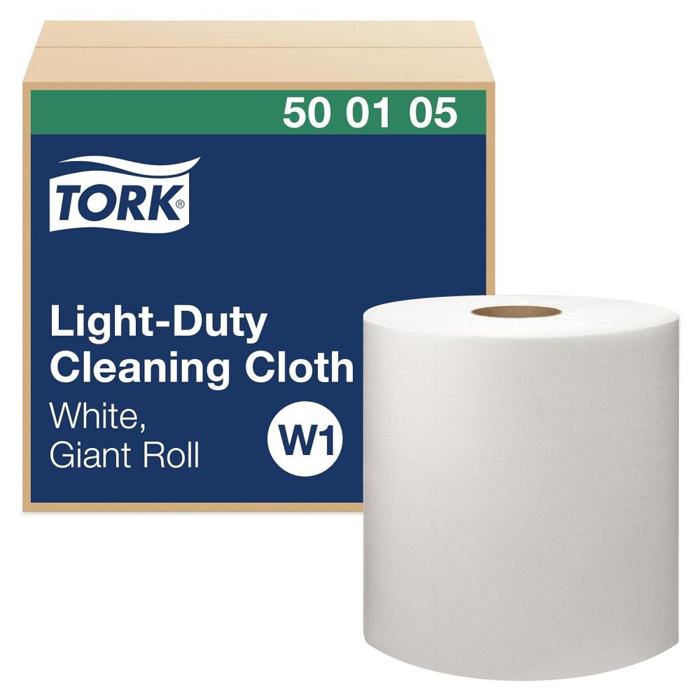 imageTork Light Duty Cleaning Cloth Giant Roll White W1 Use Wet or Dry 1 x 1450 Cloths 500105