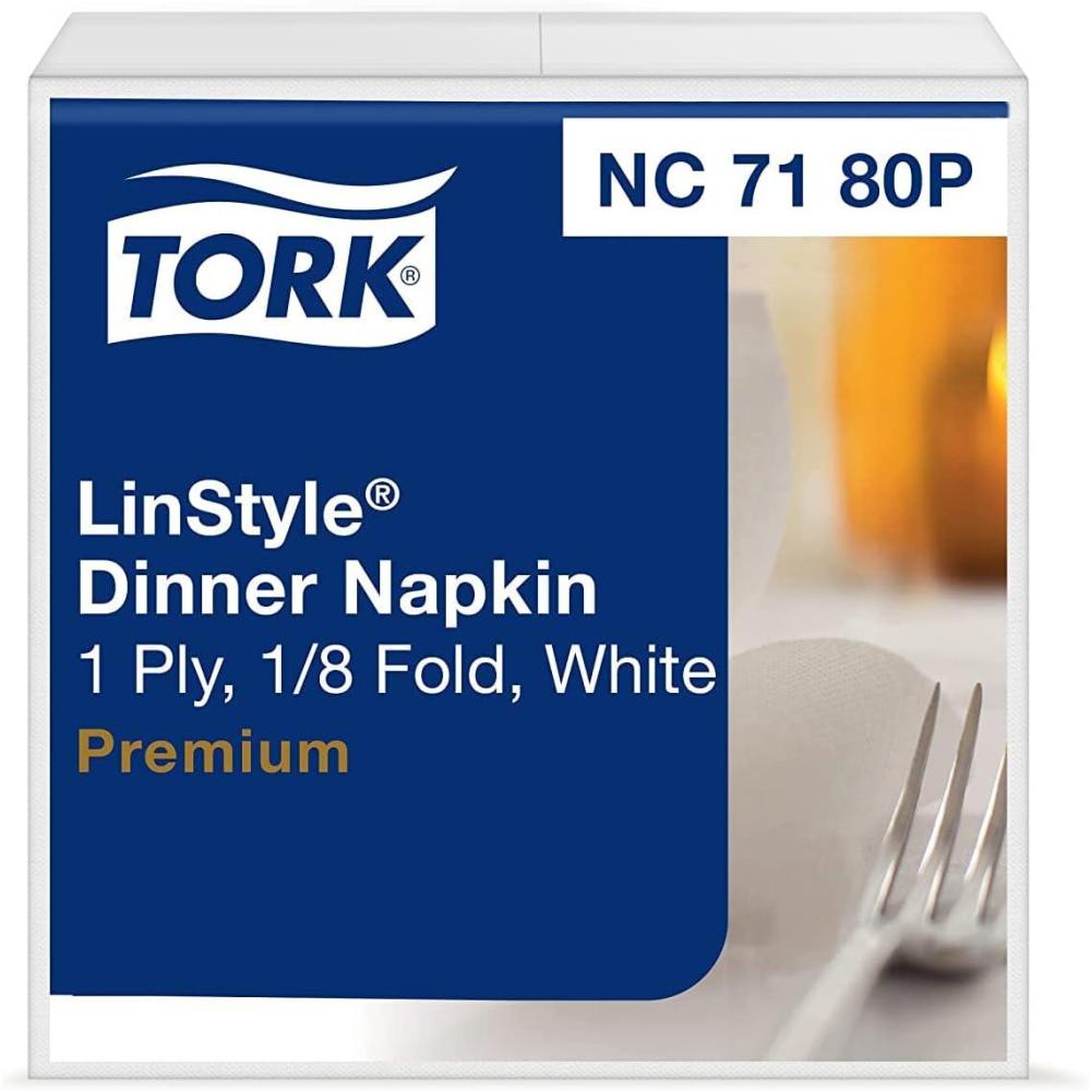 imageTork LinStyle Dinner Napkin White Flat Pack 1 x 1000 Napkins 716002Pack of 6