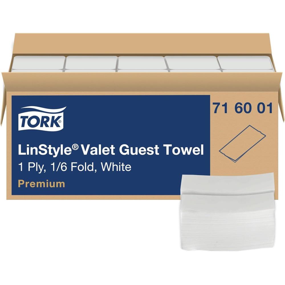 imageTork LinStyle Valet Guest Towel White 16 Fold 5 x 100 Towels 716001