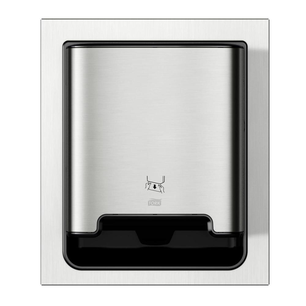 imageTork Matic Paper Hand Towel Roll Dispenser Stainless Steel H1 Recessed Image Range 461023Dispenser