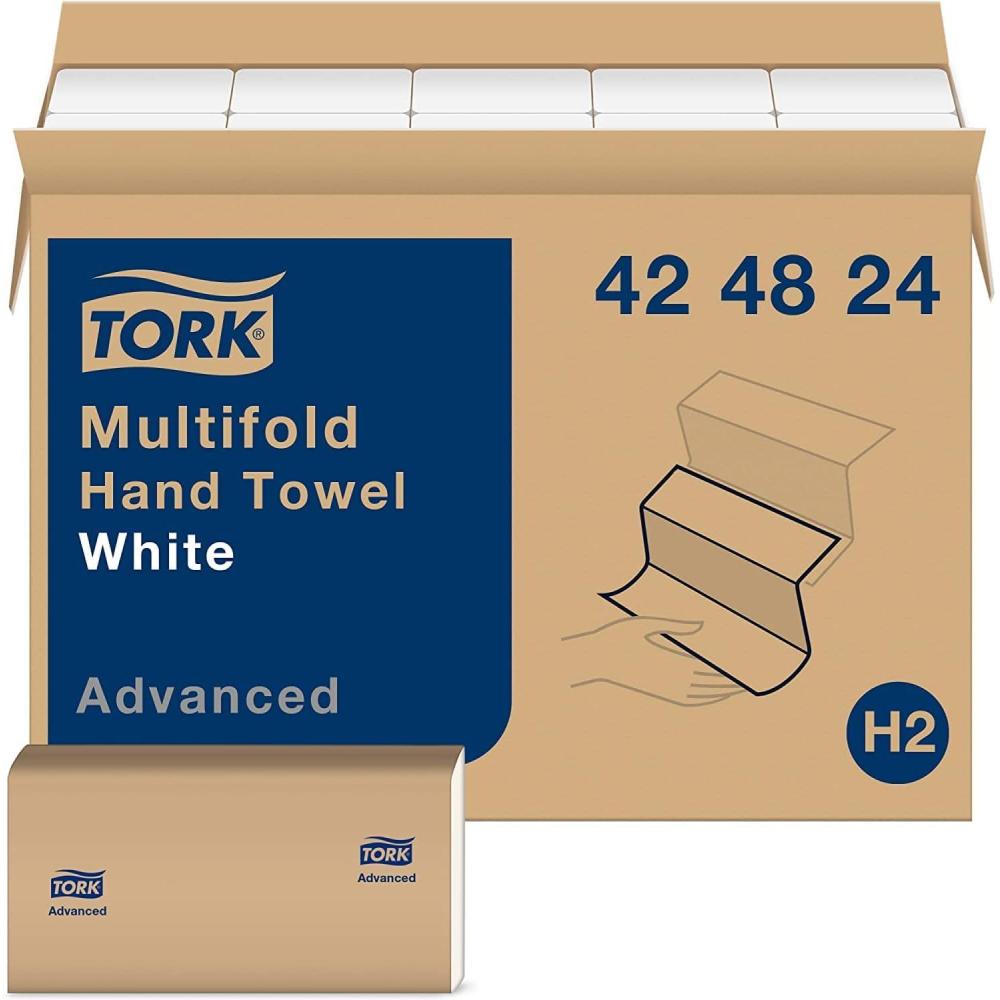 imageTork Multifold Hand Towel White Premium Quality 250 Towels per Pack 12 Packs Fits H2 Towel Dispensers16 pack