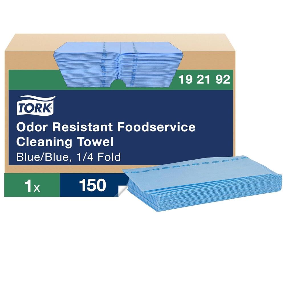 imageTork Odor Resistant Foodservice Cloth Blue 14 Folded 1 x 150 Sheets 192192