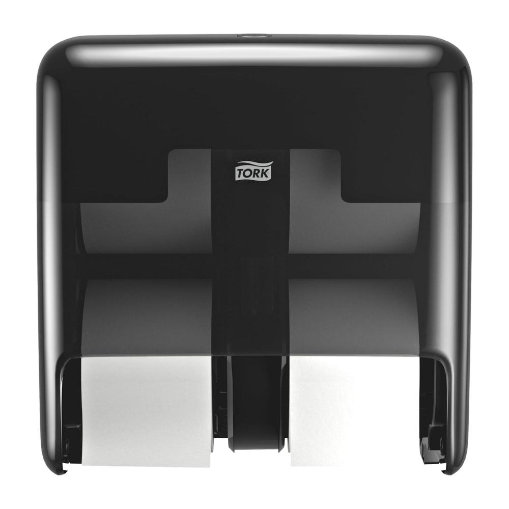 imageTork OptiServe 4Roll Coreless Toilet Paper Dispenser Black T7T5 Vertical Dispenser Elevation Design 473628