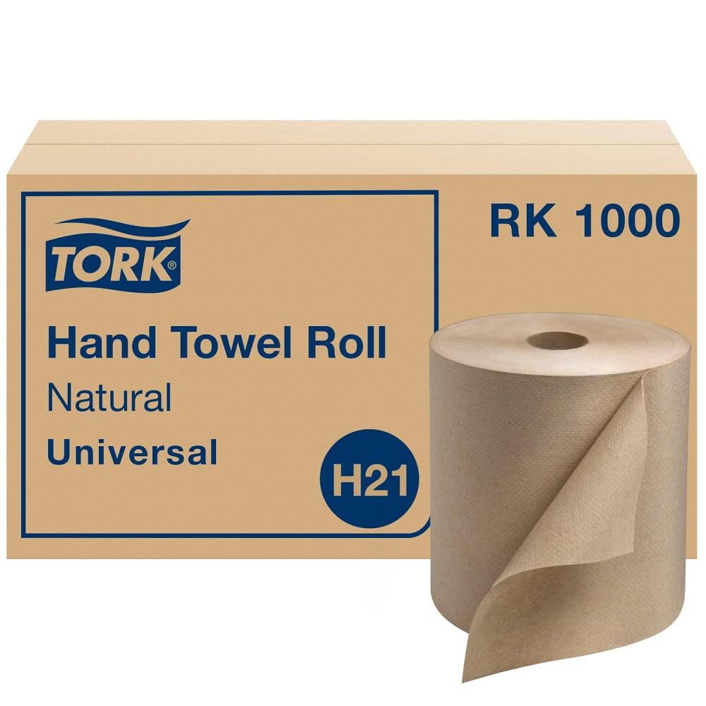 imageTork Paper Hand Towel Roll Natural H21 Universal 100 Recycled Fiber 6 Rolls x 1000 ft RK1000